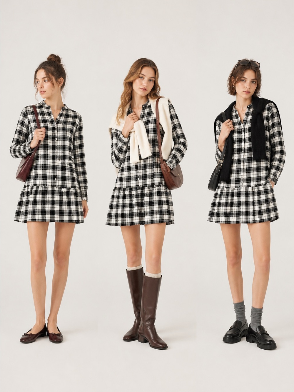 GAP Plaid Drop Waist Shirt Dress XS | BOGO 2nd Item $3